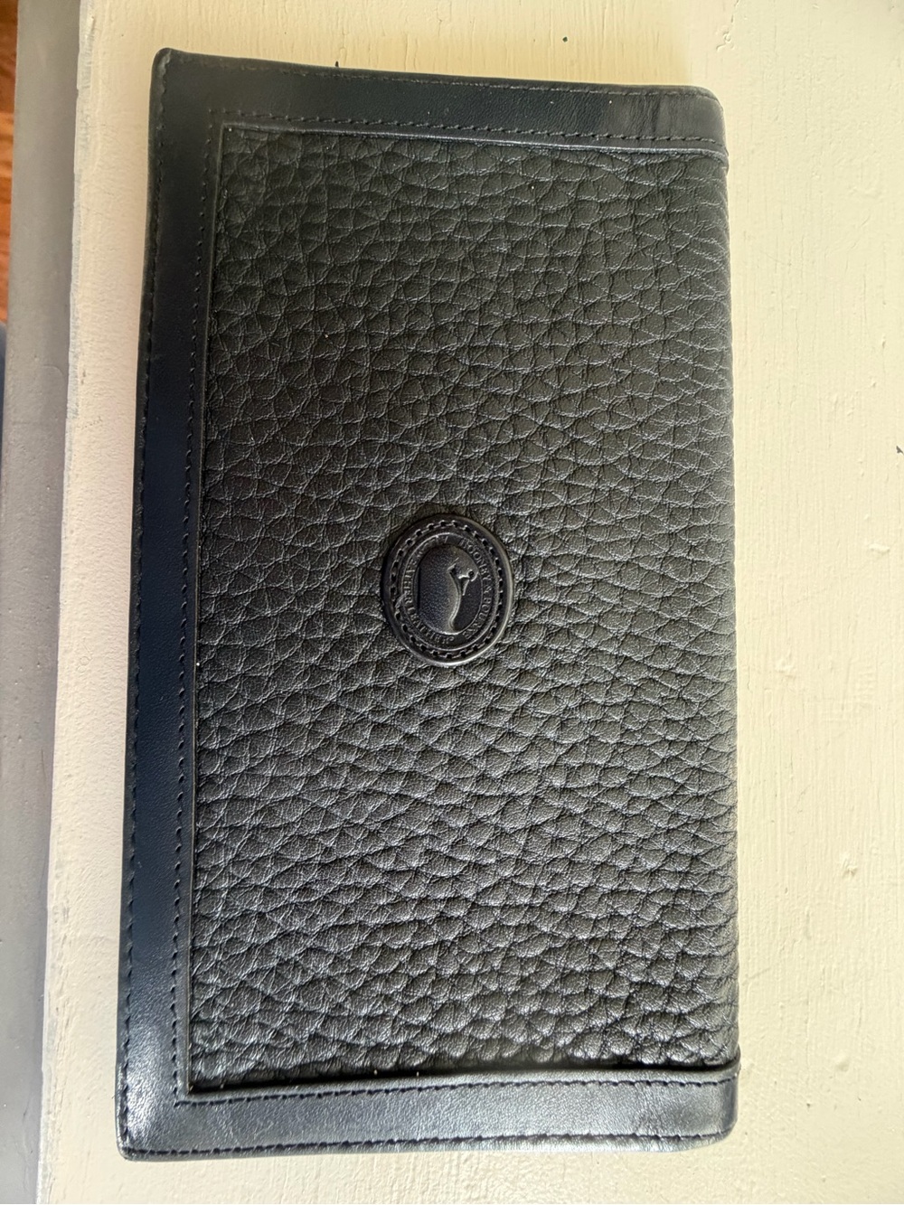 Vintage Dooney & Bourke Black Pebbled Leather Checkbook Wallet Made in USA - Picture 2 of 5